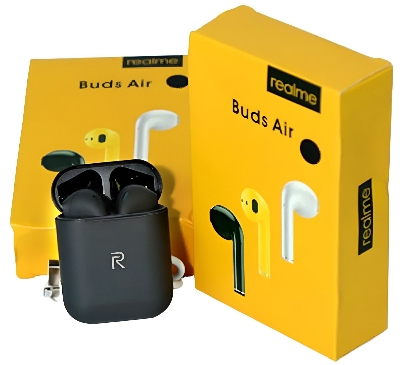 Picture of Realme Buds Air wireless Bluetooth Headsets in-Ear Headphones - Bluetooth Headphone Air Buds -No product will be return after The Seal is broken