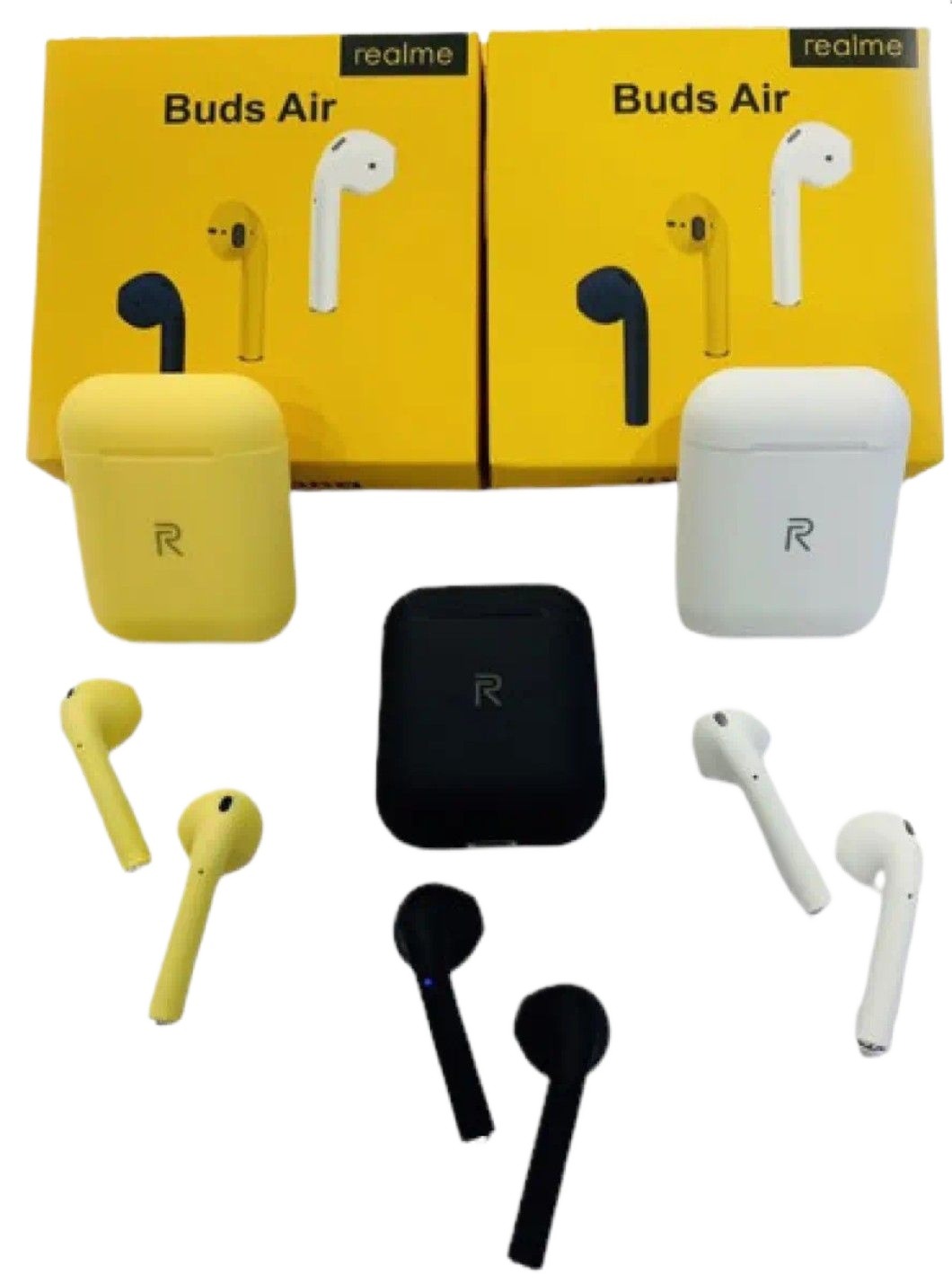 Picture of Realme Buds Air wireless Bluetooth Headsets in-Ear Headphones - Bluetooth Headphone Air Buds -No product will be return after The Seal is broken