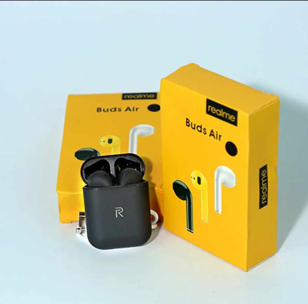 Picture of Realme Buds Air wireless Bluetooth Headsets in-Ear Headphones - Bluetooth Headphone Air Buds -No product will be return after The Seal is broken