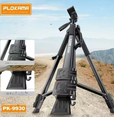 Picture of PLOKAMA PK 9930 Tripod 150 CM: Camera Camcorder Stand for Photography, Compatible with Mobile Phones and Cameras