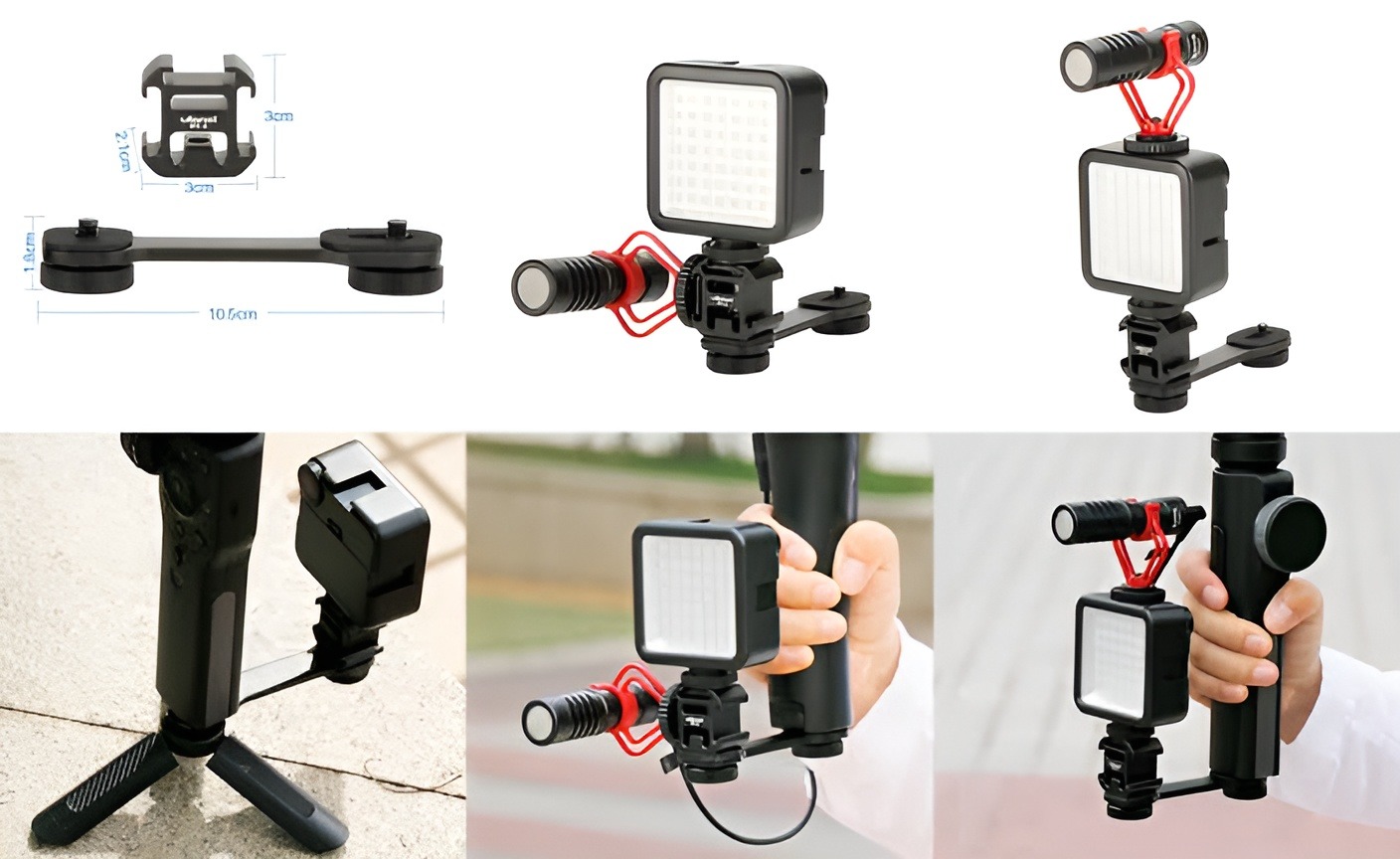 Picture of Ulanzi Gimbal Microphone Extension 3 Cold Shoe Mounts (PT-3)