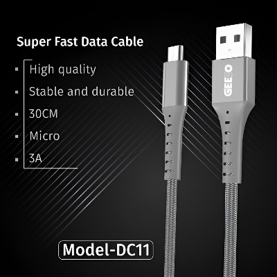 Picture of Geeoo DC-11 3A Micro USB Short Cable 30cm