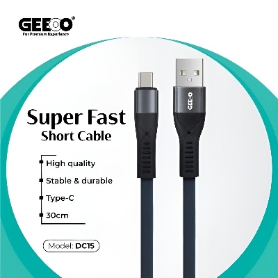 Picture of Geeoo DC-15 3A Type-C Short Cable – 30cm