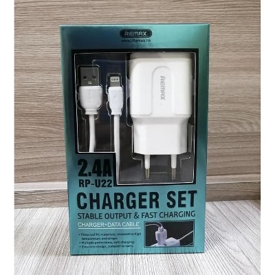 Picture of REMAX RP-U22 Fast Charging Adaptor 2.4A With Data Cable