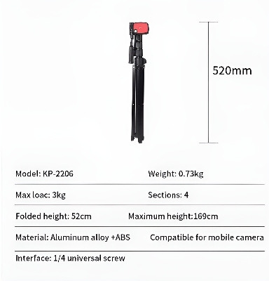 Picture of JMARY KP-2206 Camera And Phone Selfie Stick Tripod
