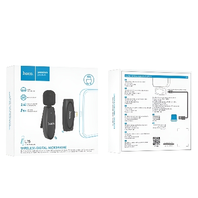 Picture of Hoco L15 Lightning Lavalier Wireless Microphone (For IPhone)