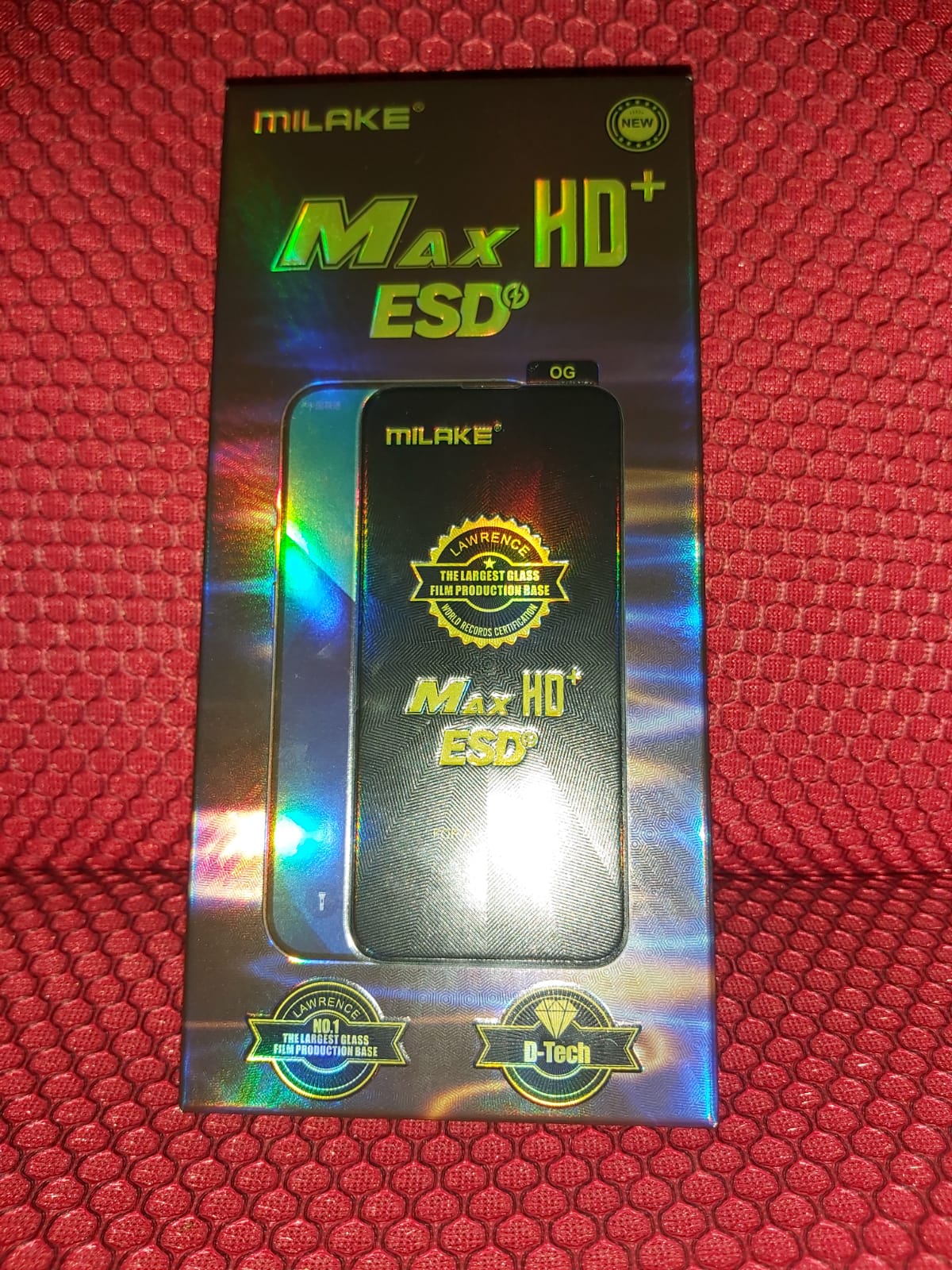 Picture of infinix Hot OG SUPPER PREMIUM  LARGEST  Rinbo Tempered Glass Screen Protector wipes free