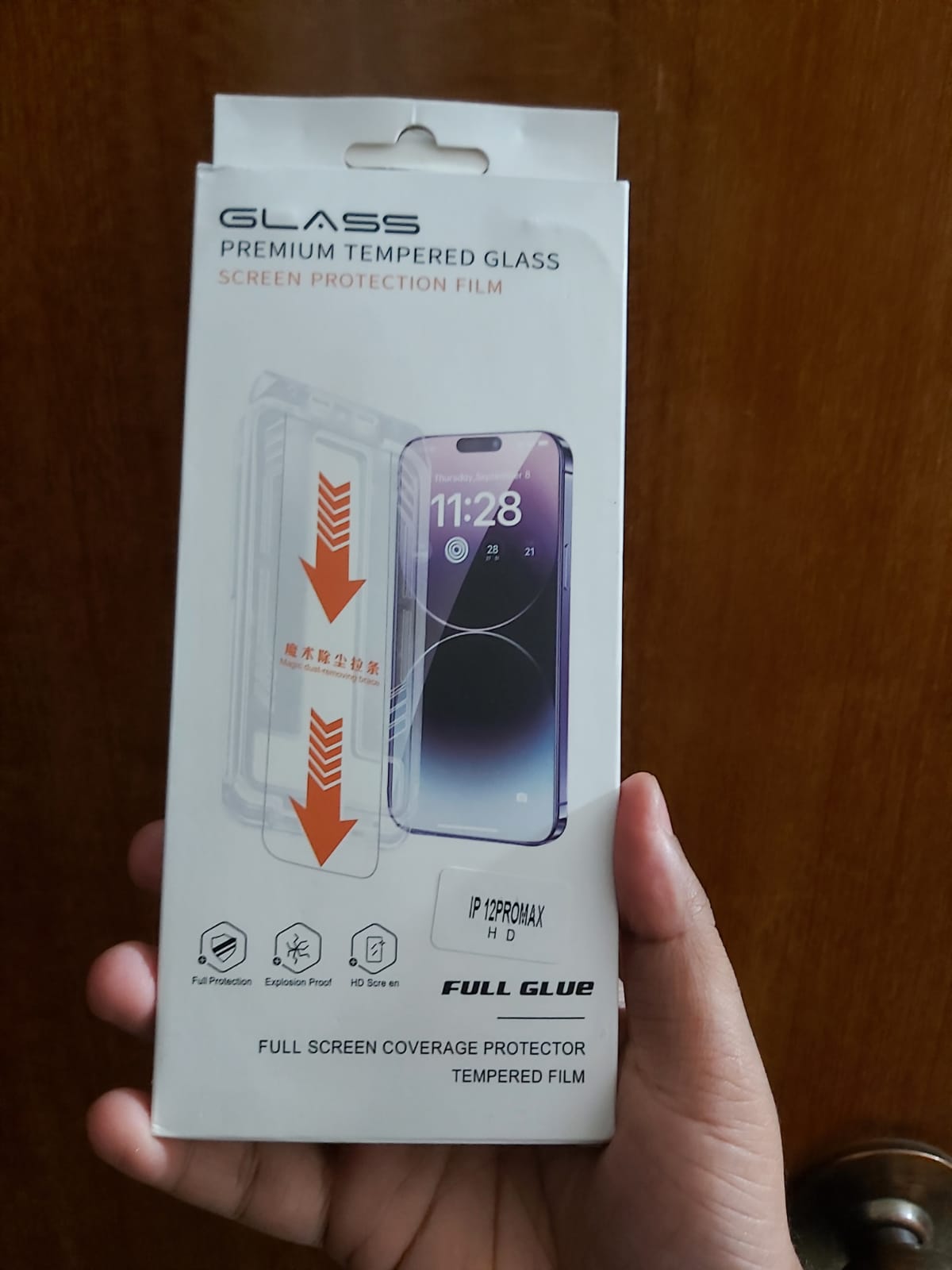 Picture of For Apple  iPhone  Lenuo High End Tempered Glass   Max High Definition Screen Protector Screen Protector With Alignment Mounting Cover