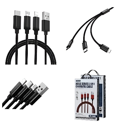 Picture of Remax PD-B31th 2.8A Agile Nylon 3in1 Cable