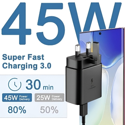 Picture of Samsung 45W PD Fast Charging Adapter /Charger Type-C to Type-C with Cable