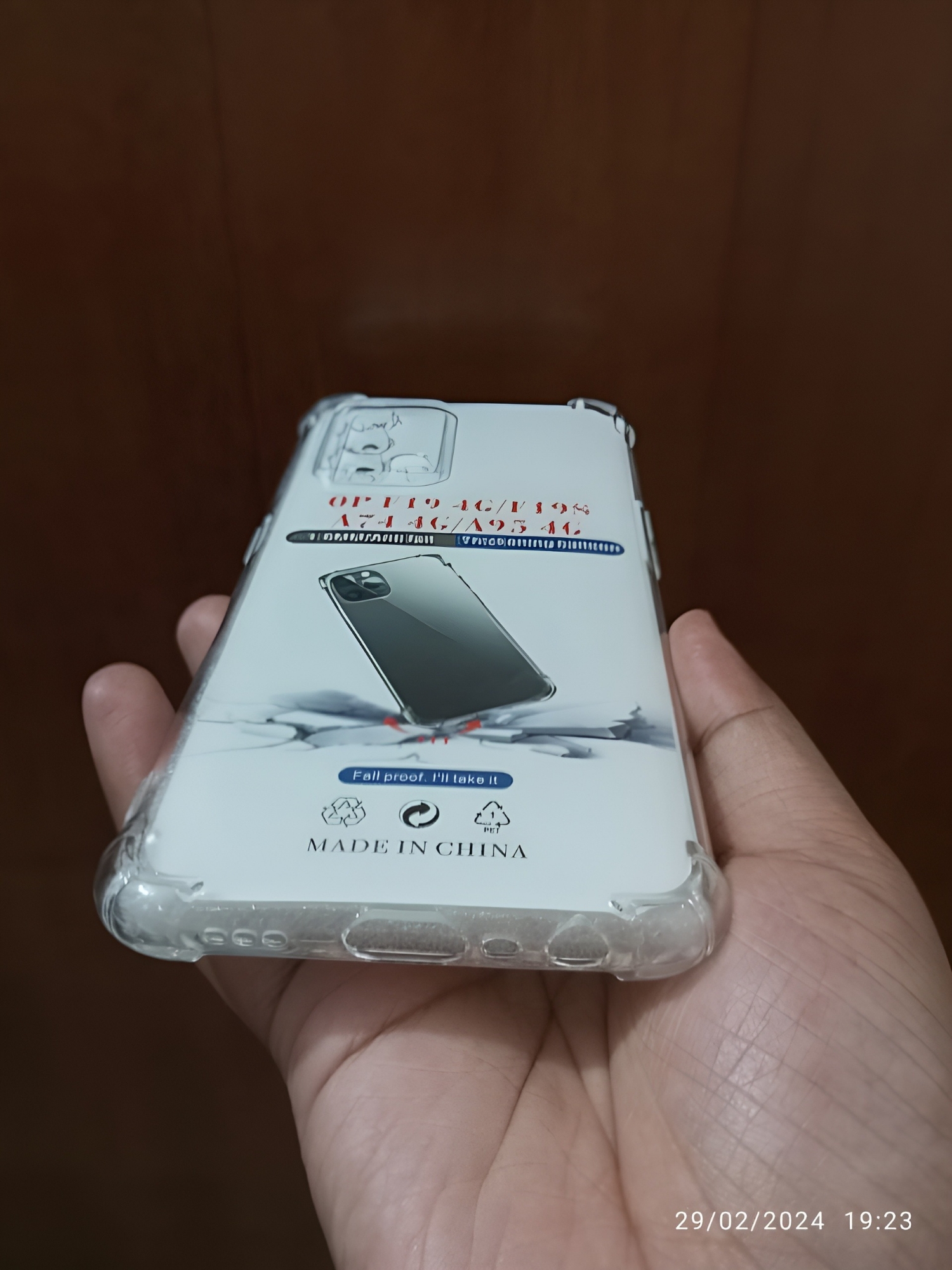 Picture of OPPO F19/F19S/A74/A95 shockproof Transparent liquid Cristal clear long time useable soft premium protective back cover