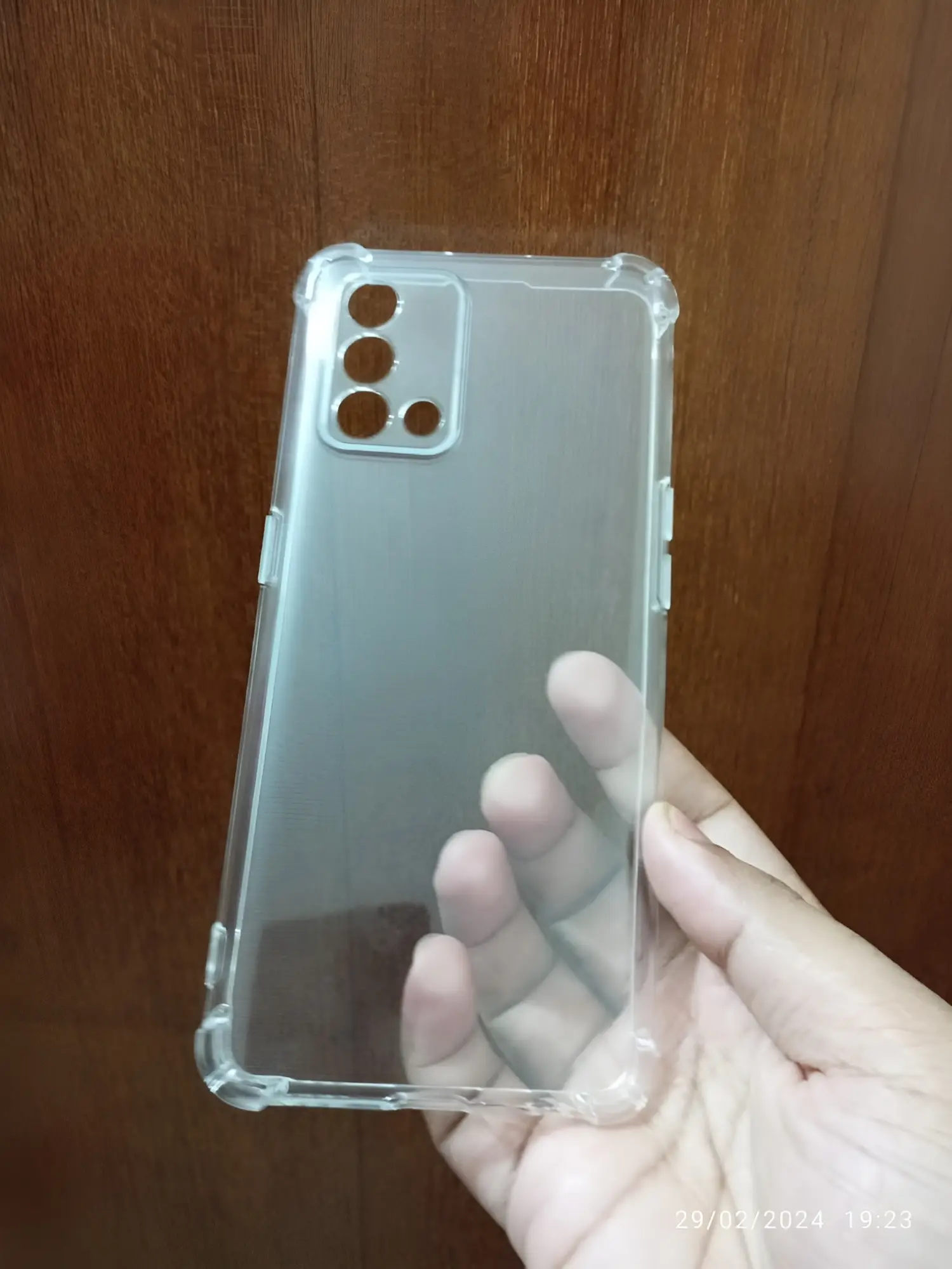 Picture of OPPO F19/F19S/A74/A95 shockproof Transparent liquid Cristal clear long time useable soft premium protective back cover