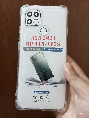 Picture of OPPO A35/A15/A15S shockproof Transparent liquid Cristal clear long time useable soft premium protective back cove