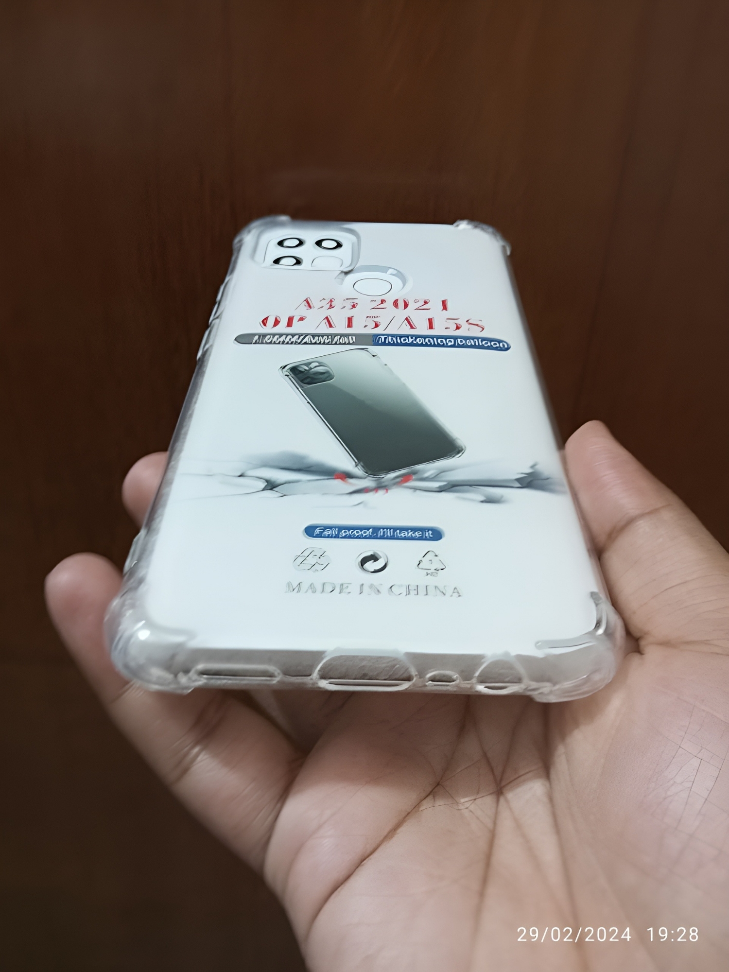 Picture of OPPO A35/A15/A15S shockproof Transparent liquid Cristal clear long time useable soft premium protective back cove