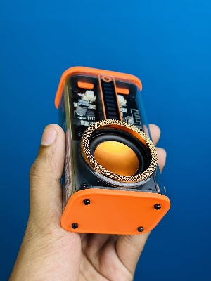 Picture of K07 Transparent Mecha Music Speakers Bluetooth-compatible 5.0 USB Wireless Stereo Loudspeaker Hands-free Call 600mAh for Holiday