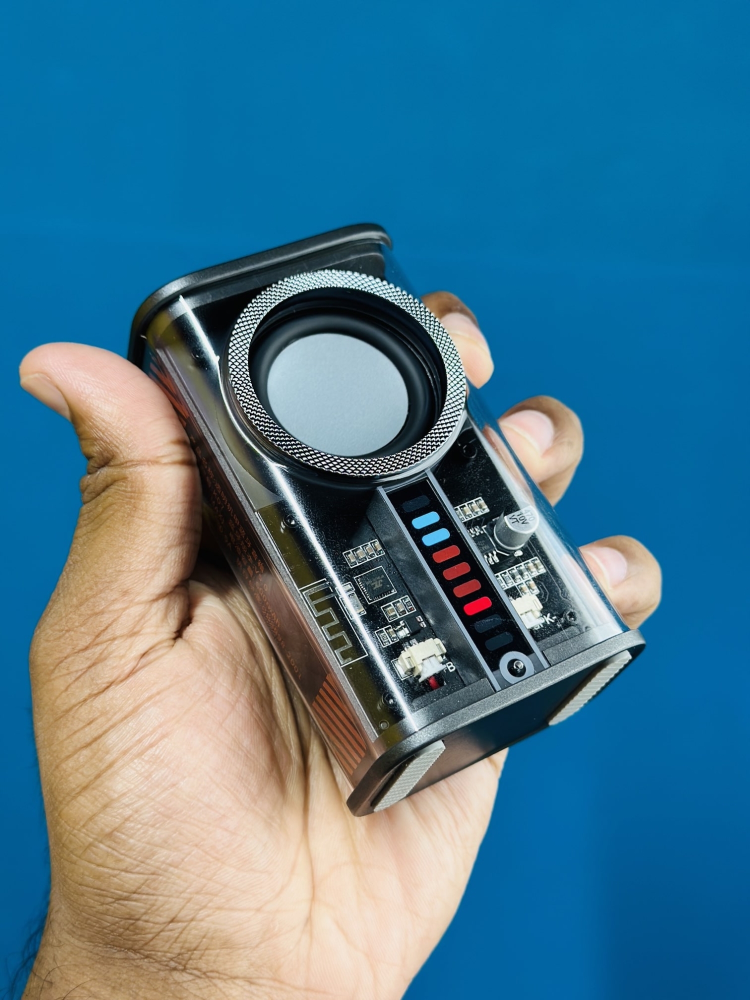 Picture of K07 Transparent Mecha Music Speakers Bluetooth-compatible 5.0 USB Wireless Stereo Loudspeaker Hands-free Call 600mAh for Holiday