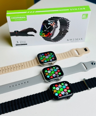 Picture of Keqiwear KW2 Max Smartwatch With 3 Bracelets – 49mm- Gold