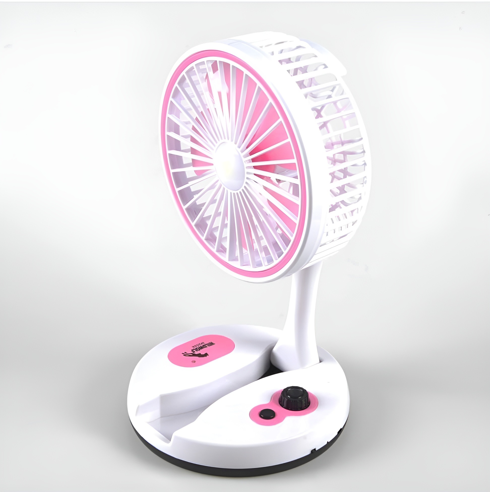 Picture of Rechargeable Fan with LED Lighting Multifunctional Folding