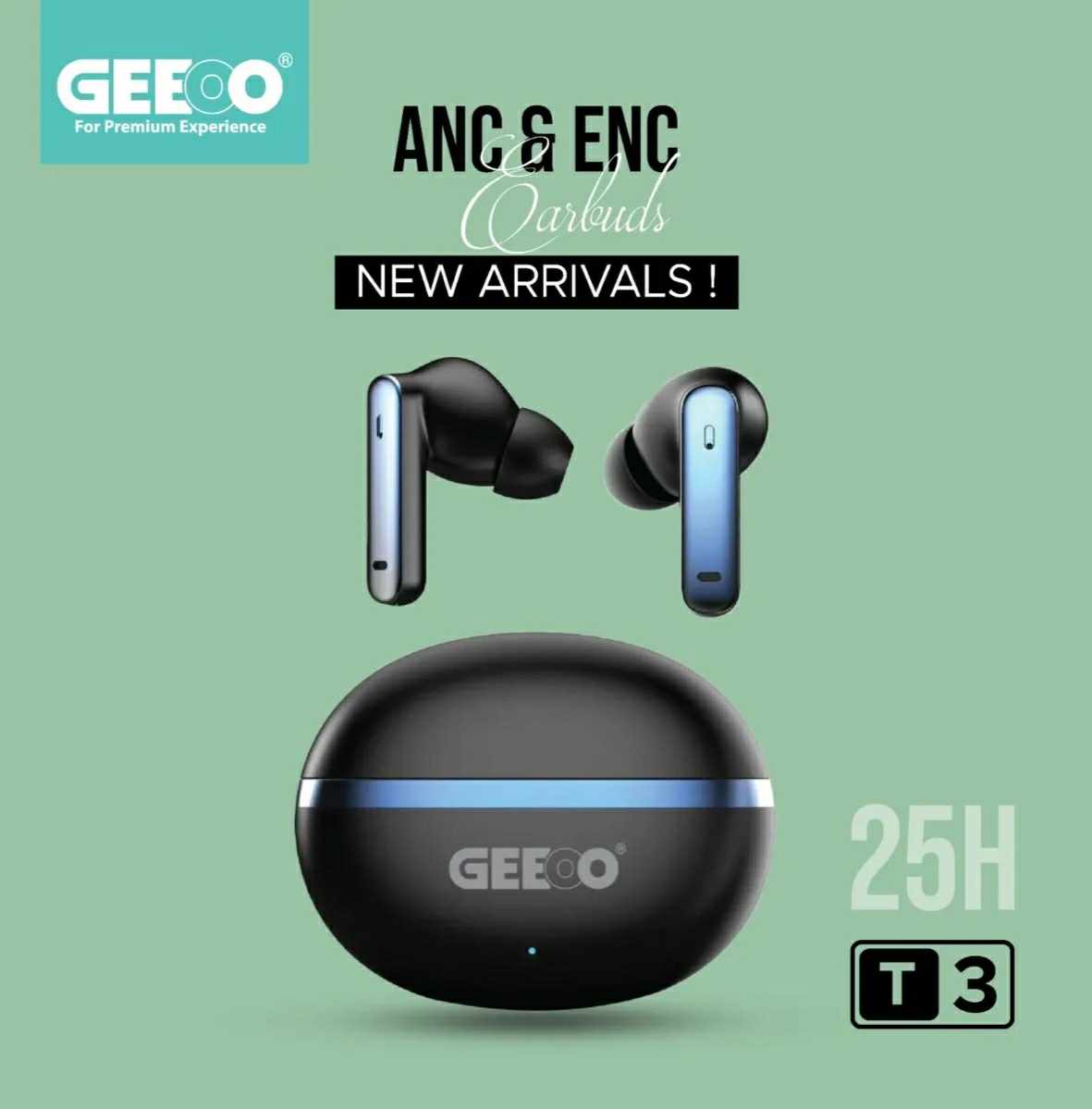 Picture of Geeoo T3 ANC ENC TWS Earbuds