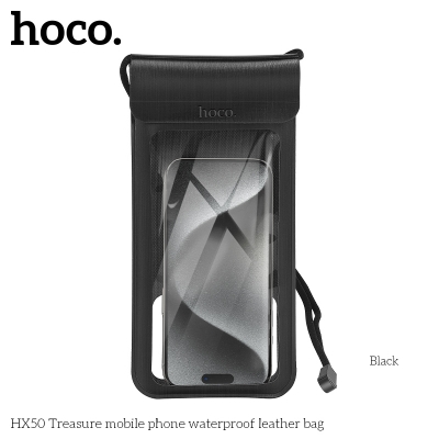 Picture of Hoco Widely Compatible Ipx8 Waterproof Leather Bag (HX50) – Black