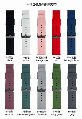 Picture of 24mm  Silicone Universal Watchband Smart Watch Strap