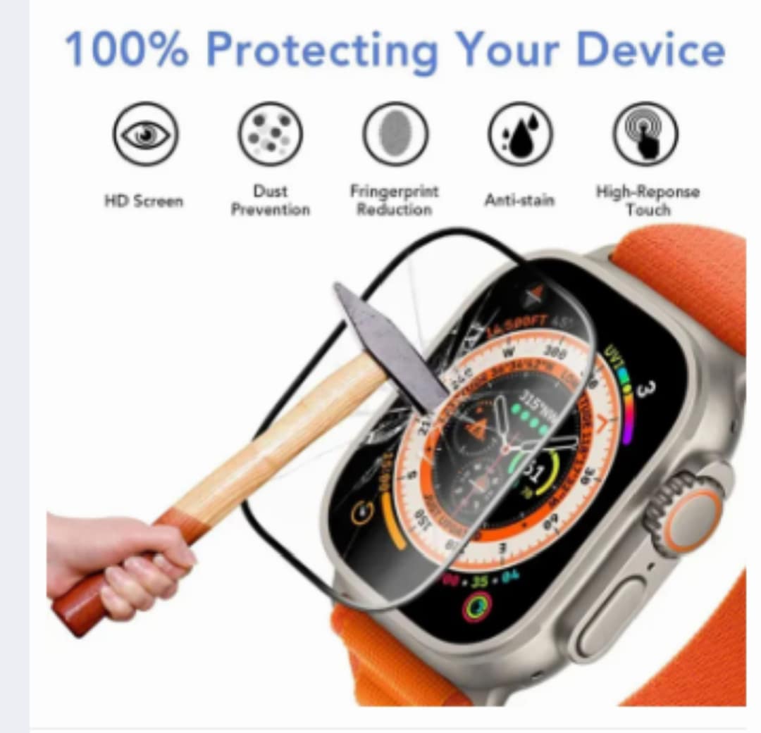 Picture of Screen Protector For Apple Watch Series 9-8-7-6 5 4 Se ultra-2 49mm 41mm 45mm 40mm 44mm 3D (Not Tempered Glass) Film Accessories