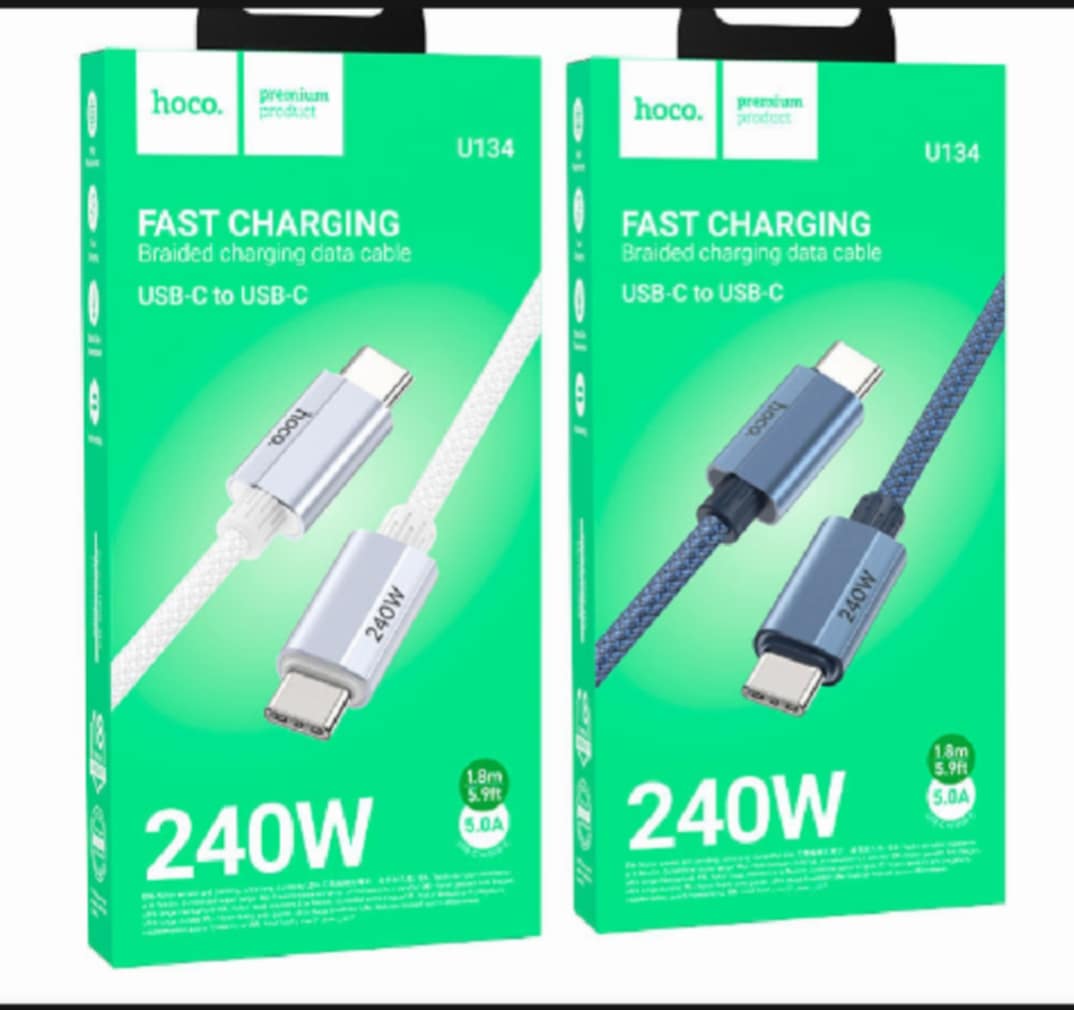 Picture of Hoco U134 240W 5A PD Charging Data Cable – 1.8m