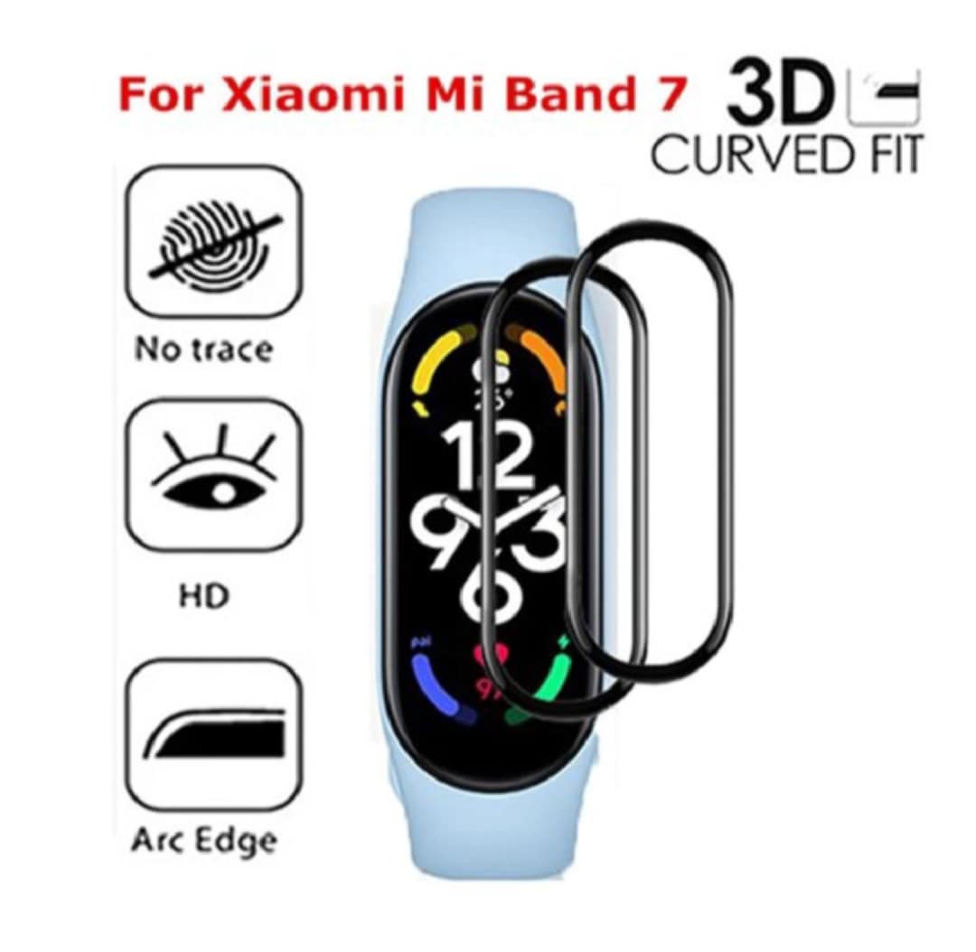 Picture of Mi Band 7 screen protector / band 7 Tempered Glass For Full Curved Screen 3D Soft Glass Protective Film