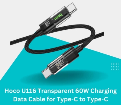 Picture of Hoco U116 Transparent Discovery Edition 60W Charging Data Cable for Type-C to Type-C