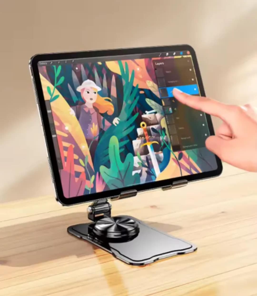 Picture of Valdus vh23 Phone Stands 360 Rotation Phone Stand Holder Aluminum Alloy Foldable Slim Desk Bracket Promotional Mobile Phone Stands