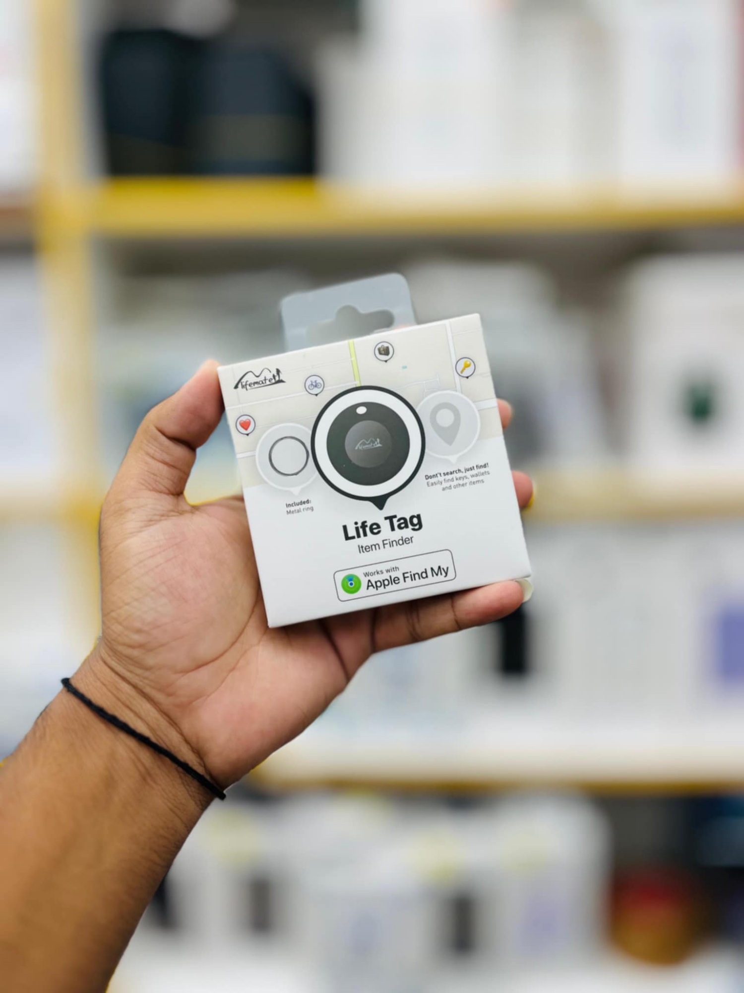 Picture of Lifetag Tracker for iPhone Location Tracker Device. Compatible with Apple Find My Device. Smart Finder