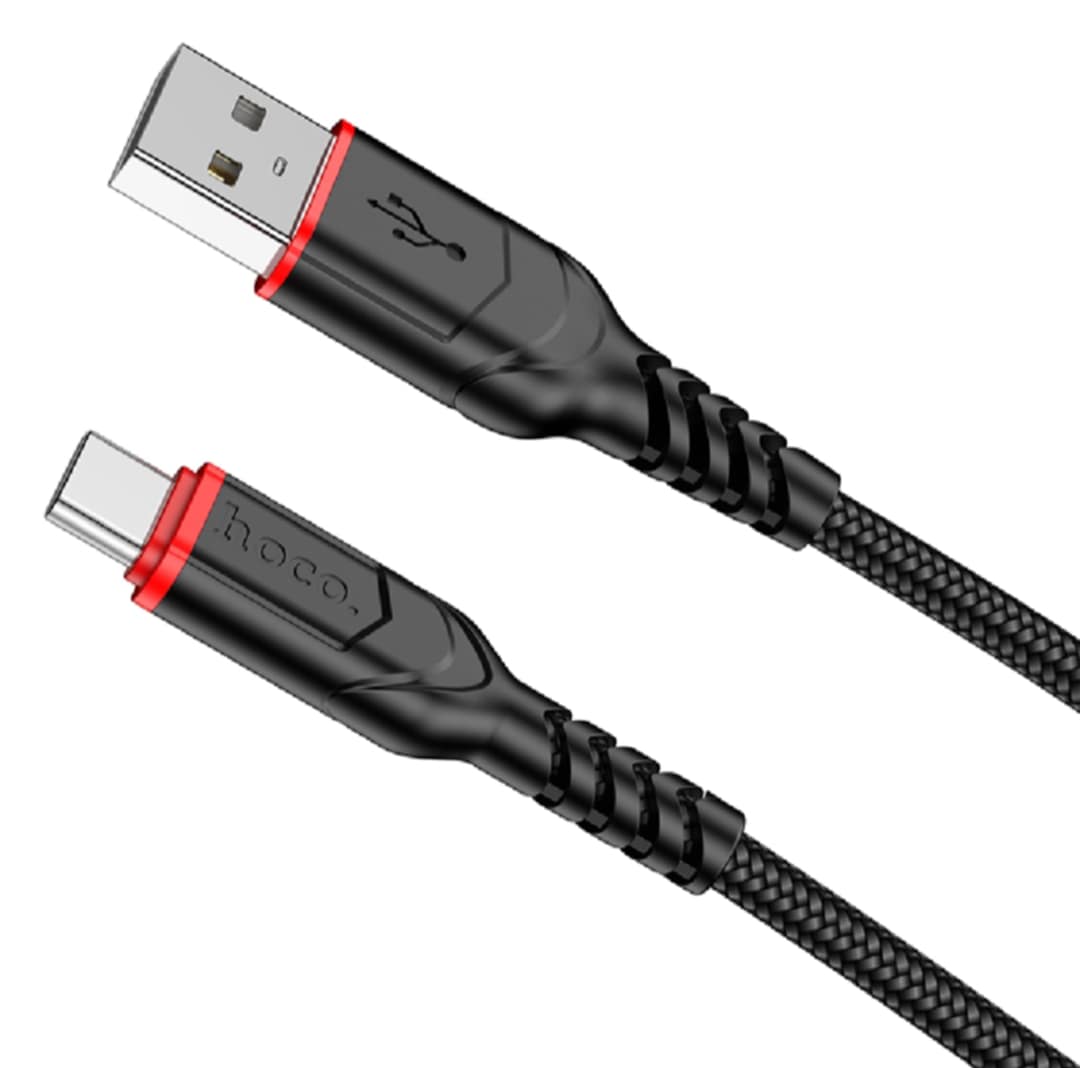 Picture of Hoco X59 Victory Anti-Bending USB Type C Fast Charging Data Cable 3A 2 Meter