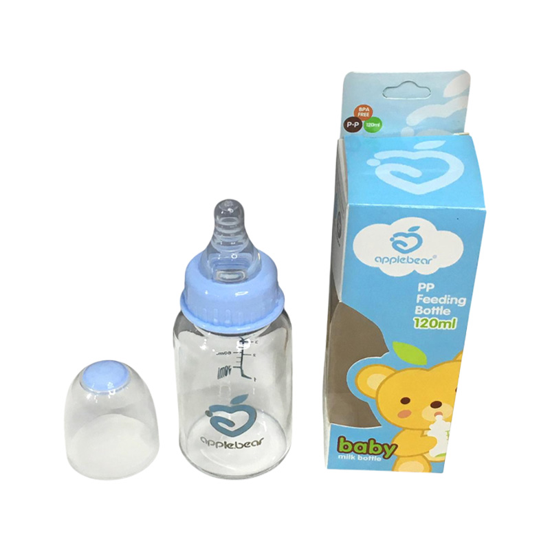 Picture of Baby Feeder Apple Bear PP Feeding Glass Bottle with Silicone Nipple 60ml/ 120ml/ 200ml (Select Size Before Order)