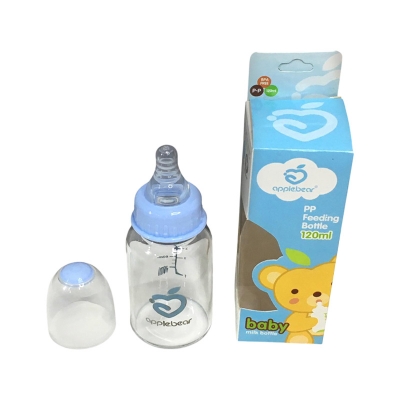Picture of Baby Feeder Apple Bear PP Feeding Glass Bottle with Silicone Nipple 60ml/ 120ml/ 200ml (Select Size Before Order)
