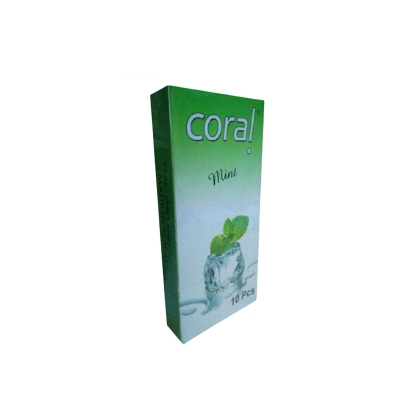 Picture of Coral Mint Flavors Lubricated Natural Latex Condom 10pcs Pack | Malaysia