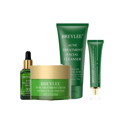 Picture of Breylee Acne Treatment Set 4pcs (Facial Cleanser, Acne Gel, Serum ,Cream)