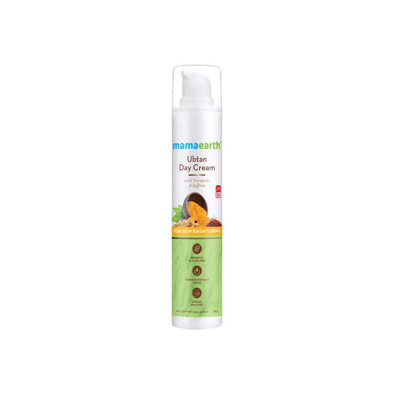 Picture of Mamaearth Ubtan Day Cream 50g with SPF30 with Turmeric & Saffron for Skin Brightening