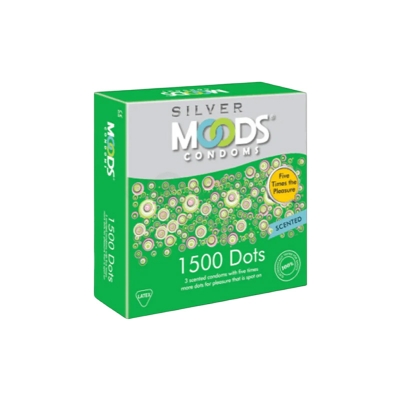 Picture of Moods Silver 1500 Dots Condom for Men | Single Pack 3pcs