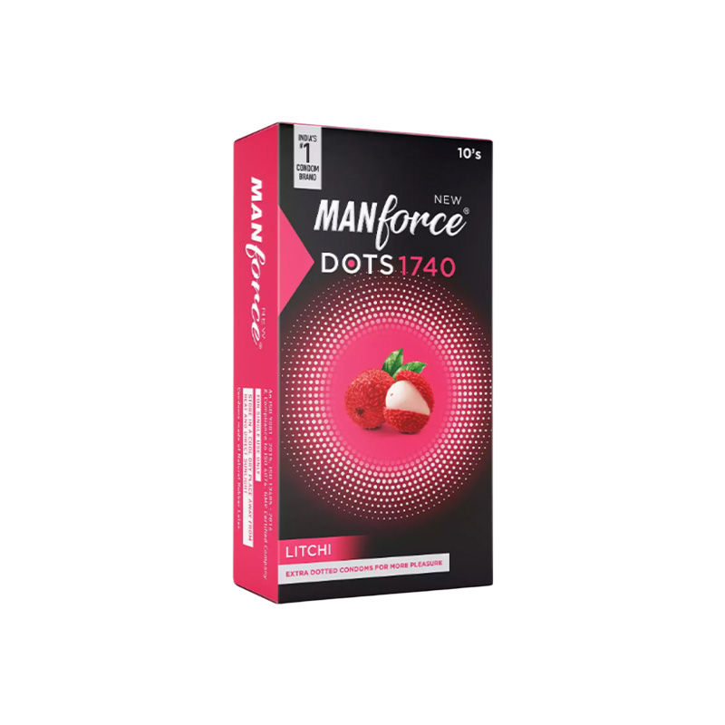 Picture of Condom & Lubricant Combo - Manforce 1740 Dots Litchi Condom 10pcs & J&J KY Jelly Personal Lubricant 50gm Pack - Wedding & Honeymoon Combo Package