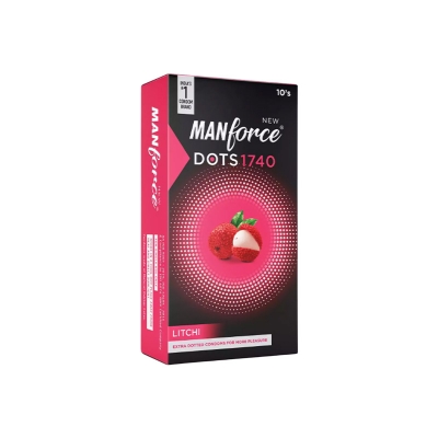 Picture of Condom & Lubricant Combo - Manforce 1740 Dots Litchi Condom 10pcs & J&J KY Jelly Personal Lubricant 50gm Pack - Wedding & Honeymoon Combo Package