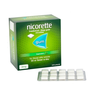 Picture of Nicorette 2mg Freshmint Gum 210 Gums Pack (International)