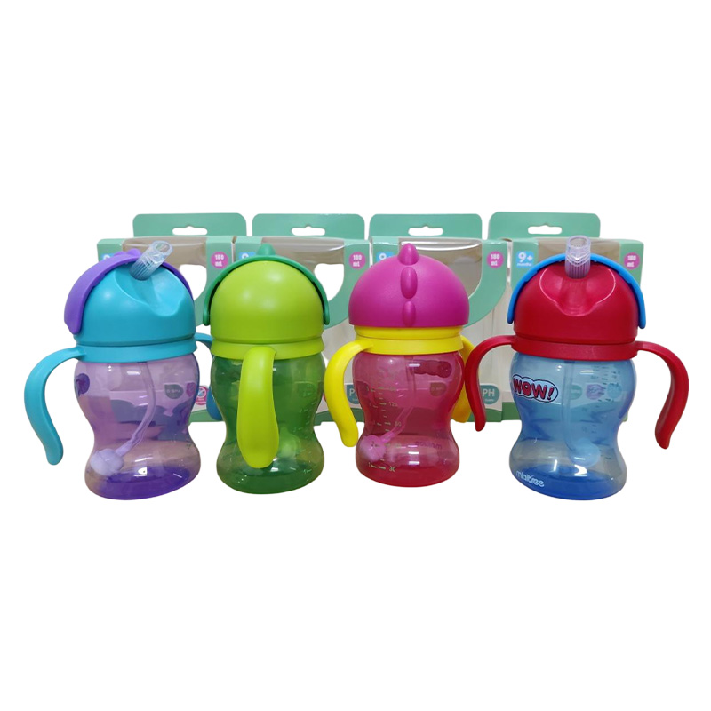 Picture of Baby Mumpot Waterbottle Minitree Boom Crystal Color Training Plastic Cup with Handle 9m+ 180ml (Multicolor)