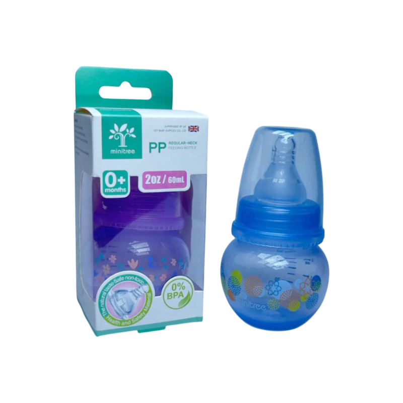 Picture of Minitree Baby Feeding Plastic Bottle 0m+ 60ml/ 3m+ 150ml/ 6m+ 270ml Multicolor (Select Size Before Order)