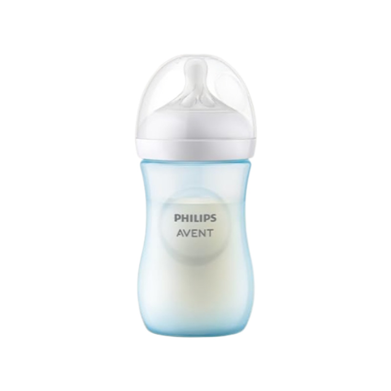 Picture of Baby Feeder - Philips Avent Natural Response Baby Bottle 1m+ 260ml Blue Plastic Bottle