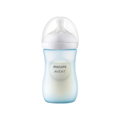 Picture of Baby Feeder - Philips Avent Natural Response Baby Bottle 1m+ 260ml Blue Plastic Bottle
