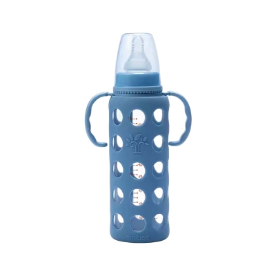 Picture of Baby Feeder Bottle Minitree Regular Neck Baby Feeding Glass Bottle 0m+ 60ml/ 3m+ 120ml/ 6m+ 240ml Bottle Multicolor Available (Select Size Before Order)