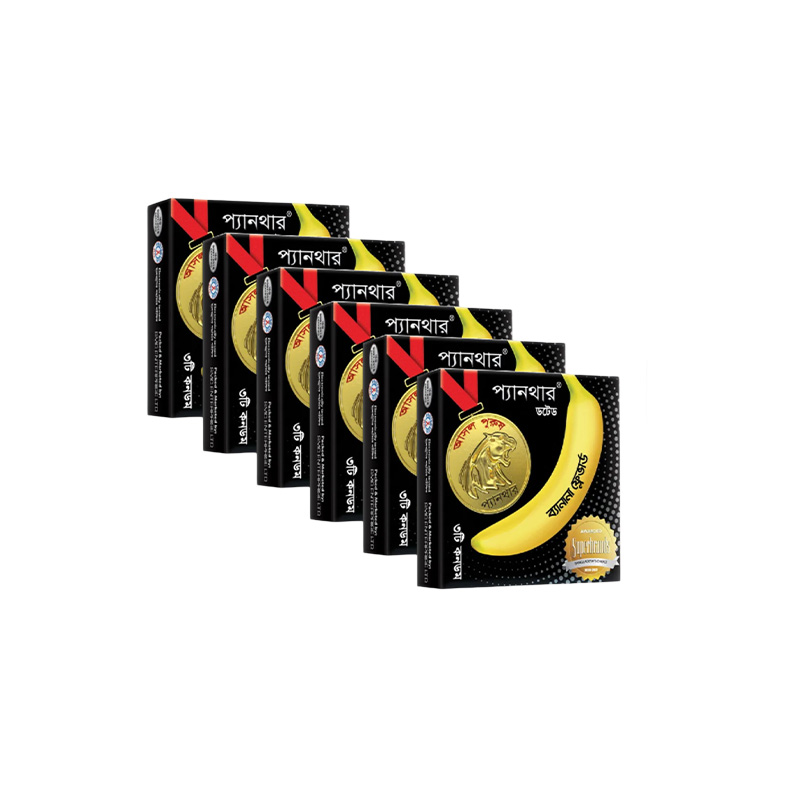 Picture of Smc Panther Dotted Banana - Condom Half Box Combo