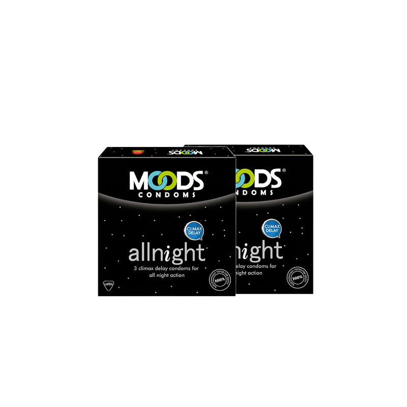 Picture of Moods All Night Climax Delay Condom for Men | Combo Pack 3x2=6pcs