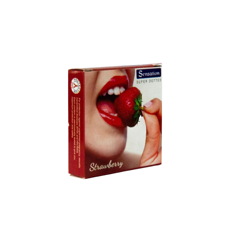 Picture of Sensation Strawberry Condom - Single Pack 3Pieces