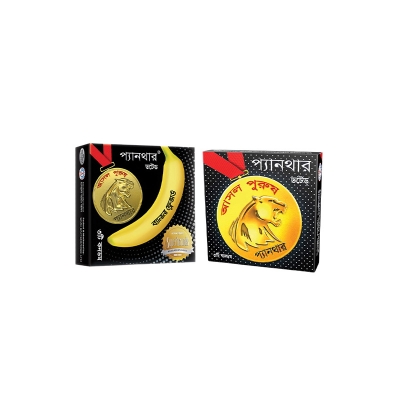 Picture of Panther Mix 1 Pack Dotted Condom 1 Pack Dotted Banana Condom 3x2=6pcs